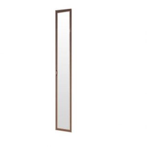 Дверь с зеркалом 2188х396 "Миндаль" коричневая